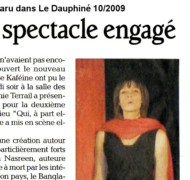 Paru dans Le Dauphiné 10/2009